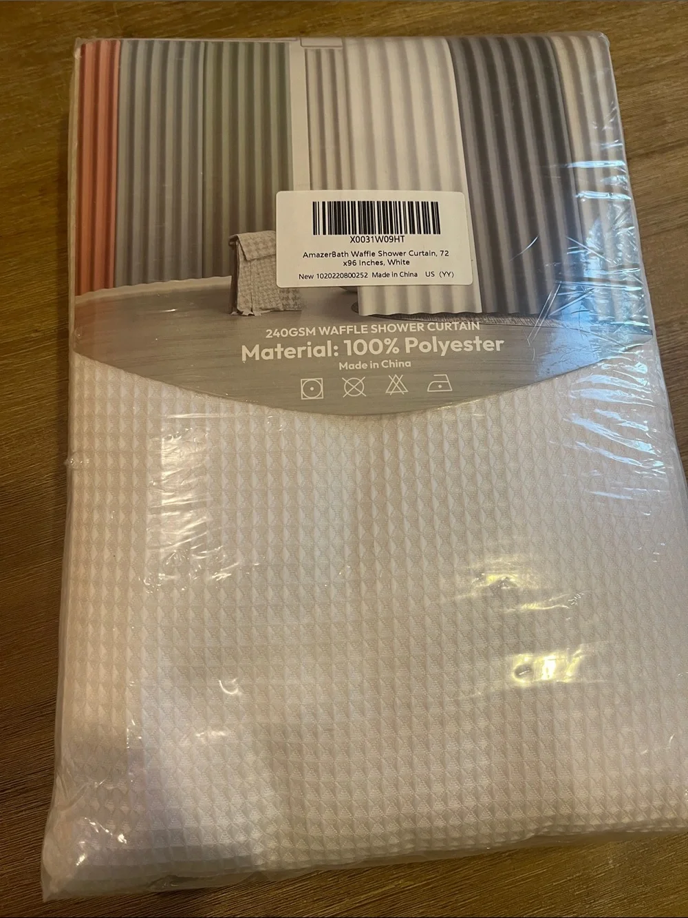 White Shower Curtain Liner Rod & Rings